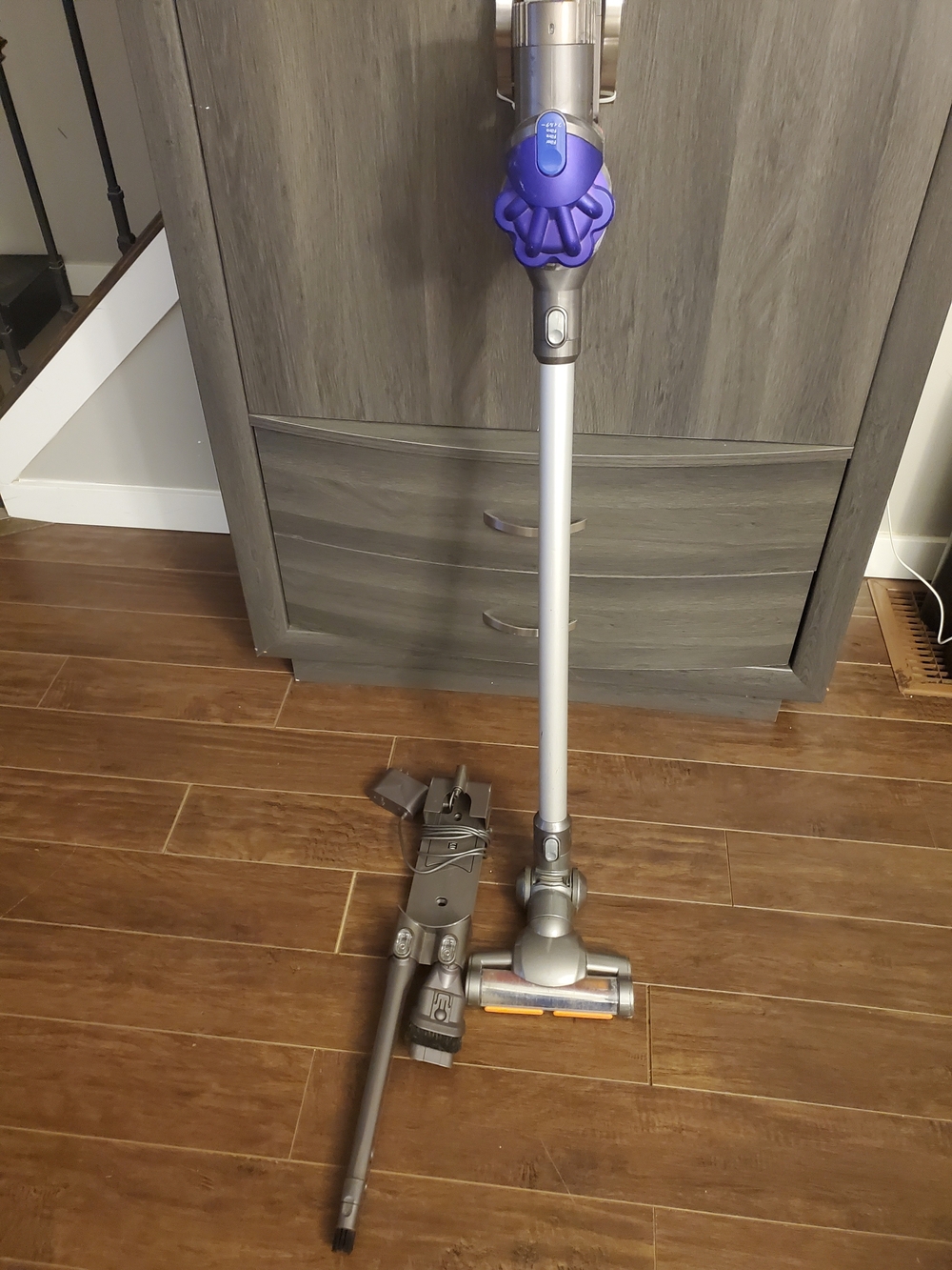 Dyson Stick Vacuum Cleaner in Silver and Purple
